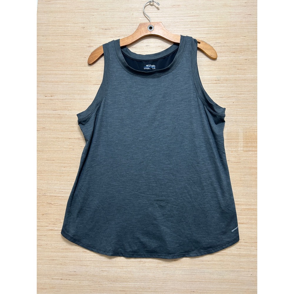 Columbia Omni-Wick Tank Top Womens‎ XL Charcoal Grey Heathered Mesh Back Active